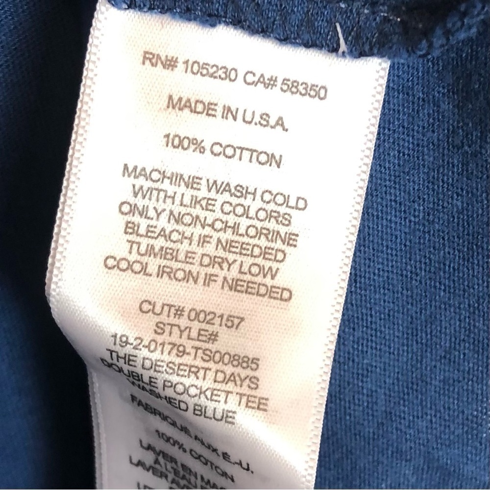 Current/Elliott The Desert Days Double Pocket Tee Blue - Picture 6 of 10